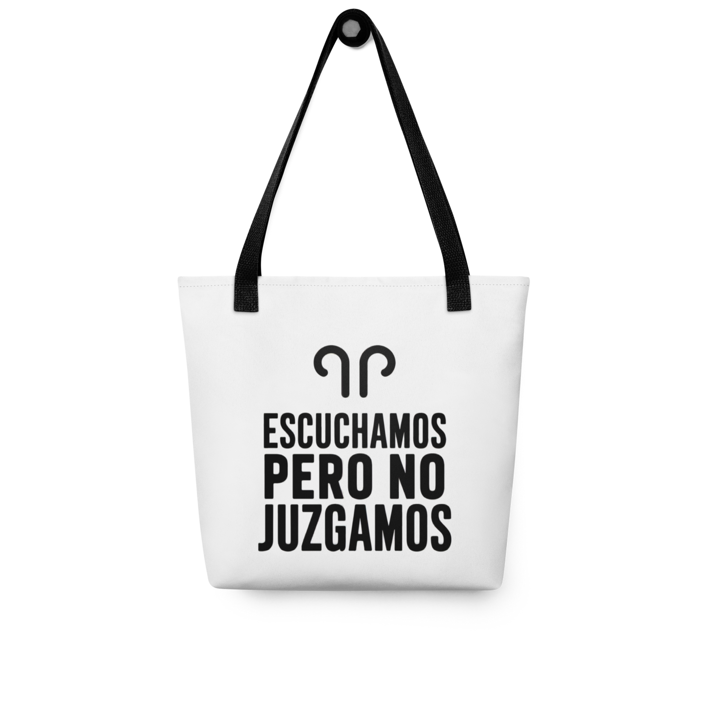 Bolsa de tela Escuchamos pero no Juzgamos Minimalista